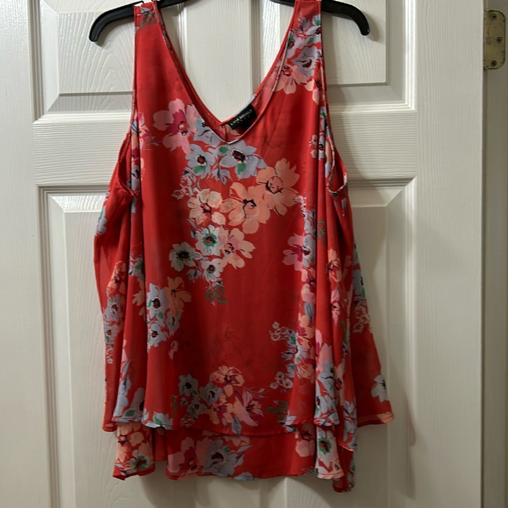 Burnt orange floral tank